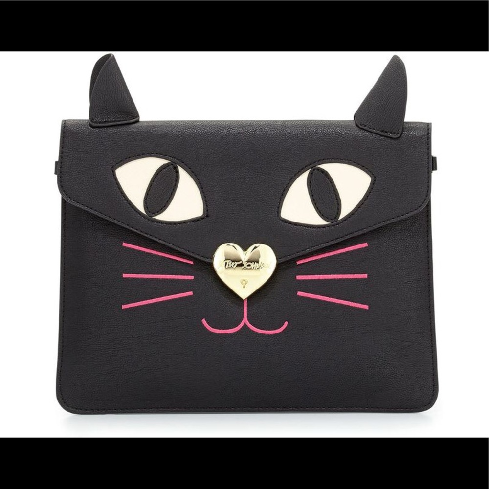 Betsey Johnson cat crossbody bag